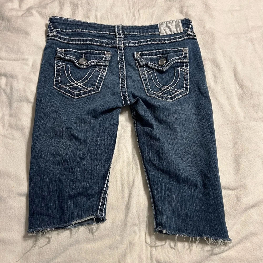 L.A. Idol Junior Blue Denim Cut-Off Jeans‎